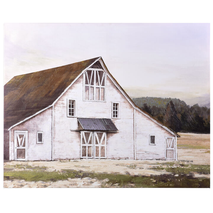 Ole Blanc Barn Framed Print
