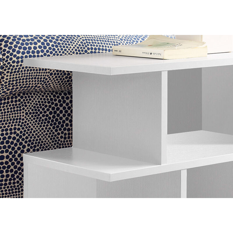 Monarch Specialties I 2475 Accent Table, Side, End, Nightstand, Lamp, Living Room, Bedroom, Laminate, White, Contemporary, Modern