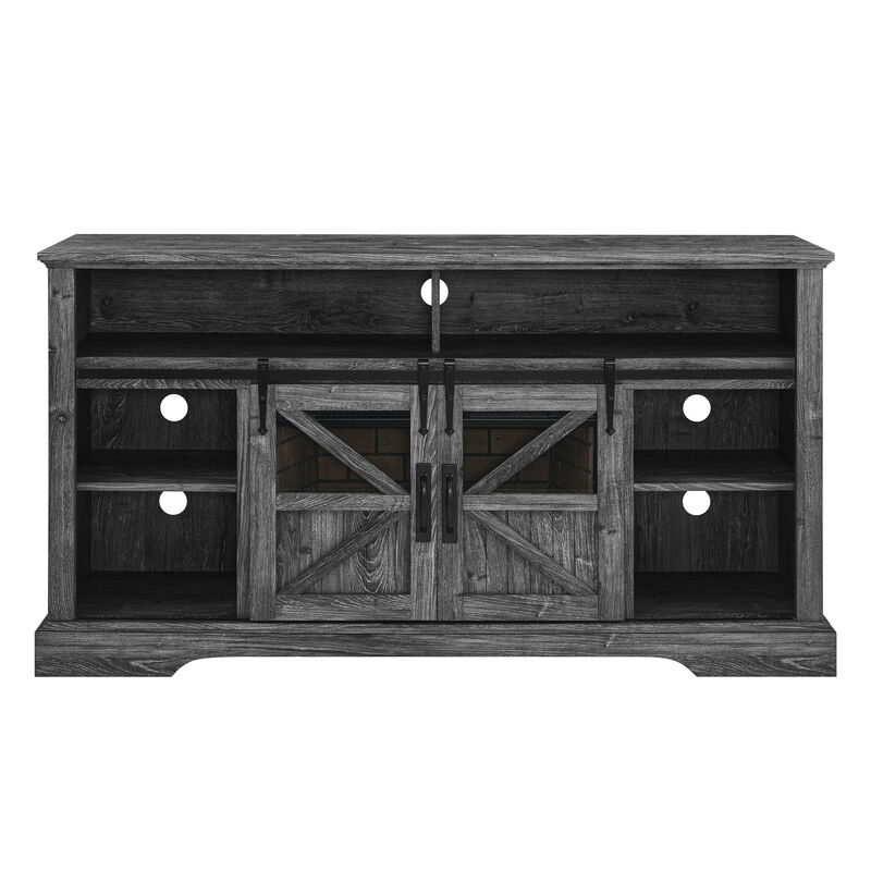 Streamdale 60" Electric Fireplace Media Center (Rustic Oak)