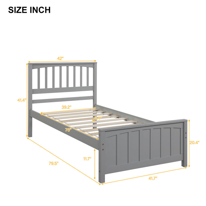 Merax Twin Size Platform Bed