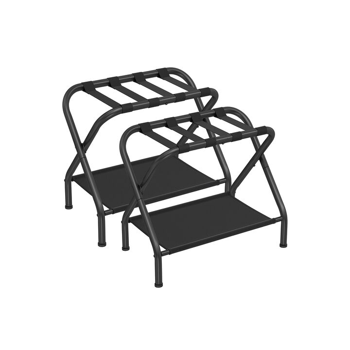 Luggage Rack with Storage Shelf - Functional Travel Accessory and Convenient Storage Solution