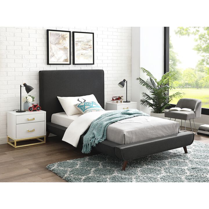 Loft Lyfe Eliezer Linen Upholstered Platform Bed
