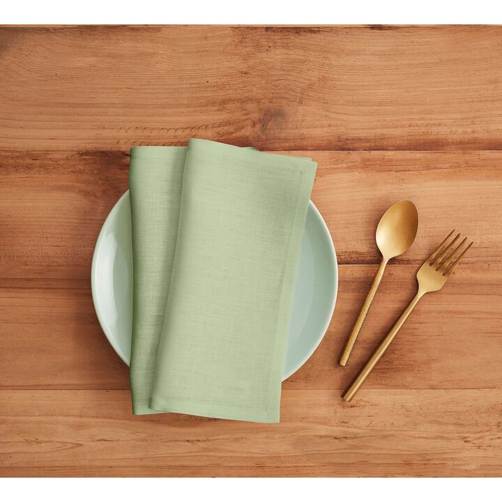 Solino Home 100% Pure Linen Cocktail Napkins 6 x 6 Inch Set of 12 | Fete