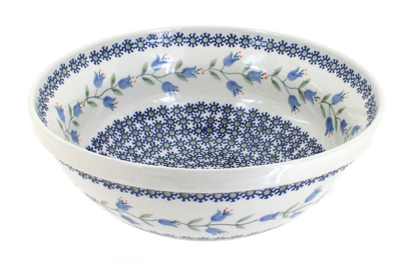 Blue Rose Polish Pottery Sunflower Large Serving Bowl