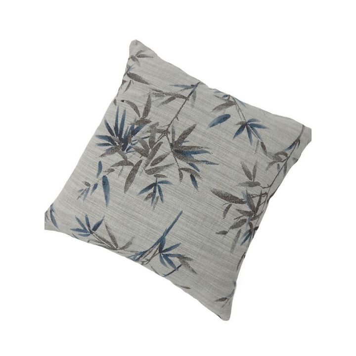Contemporary Style Set of 2 Throw Pillows, Blue-Benzara