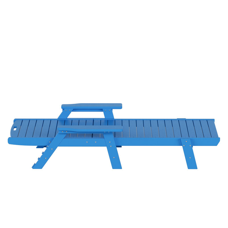 WestinTrends Adirondack Outdoor Chaise Lounge with Side Table Set