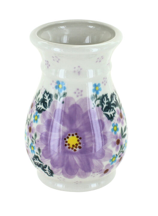 Blue Rose Polish Pottery Garden of Eden Small Vase