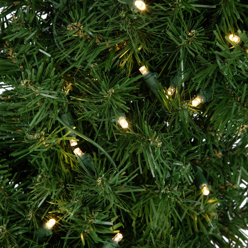 6' Pre-Lit Artificial Pine Cactus Christmas Tree  Warm Clear LED Lights