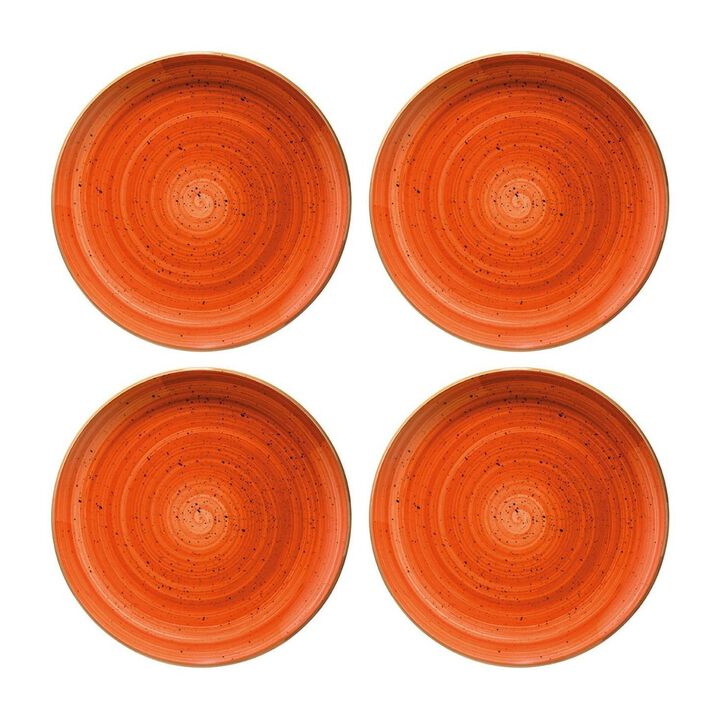 Terracota dia.8" h:1.5" 17 oz. Round Terracotta Porcelain Bowl (Set of 4)