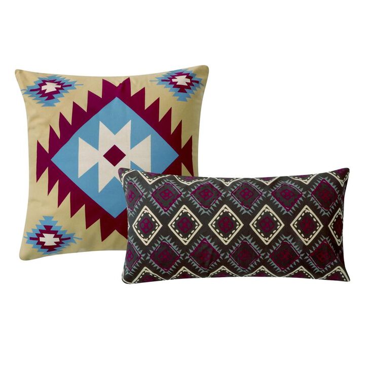 Greenland Home Fashion Southwest Oversized Painted Desert Bedding Bonus Set with Pillow - Siesta