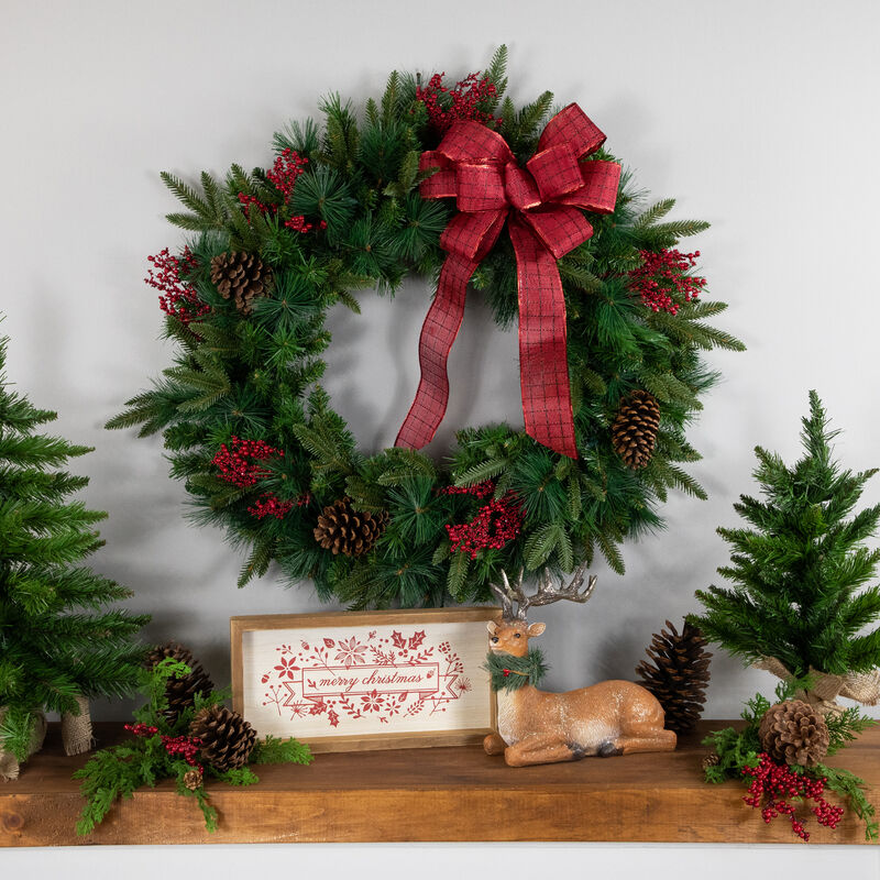 Rosemary Emerald Angel Pine Artificial Christmas Wreath - 30-Inch  Unlit