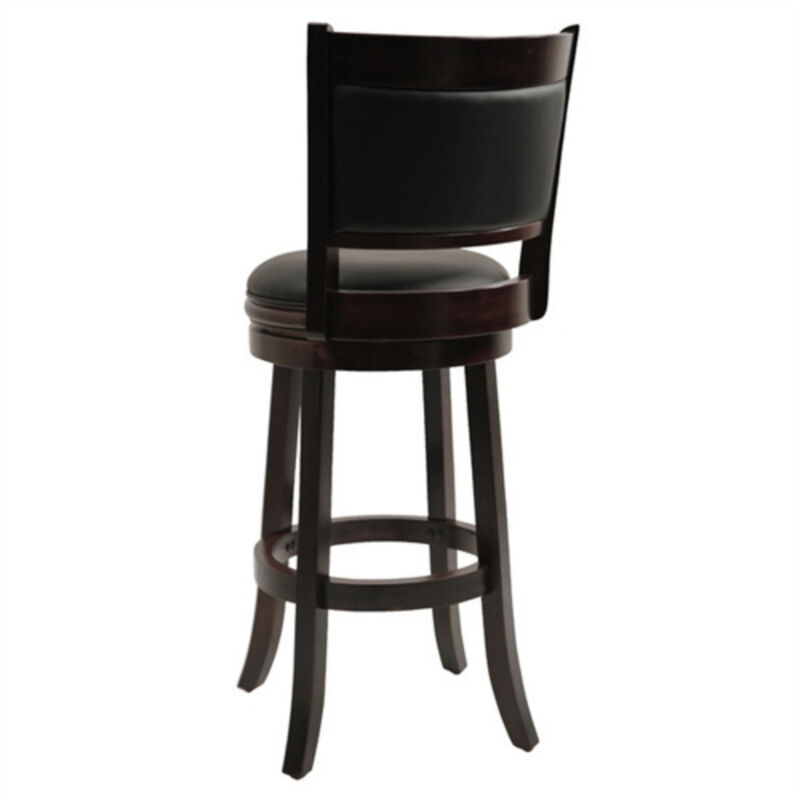 Swivel Barstool with Faux Leather Seat – Adjustable Height Counter Stool with Cushioned Comfort