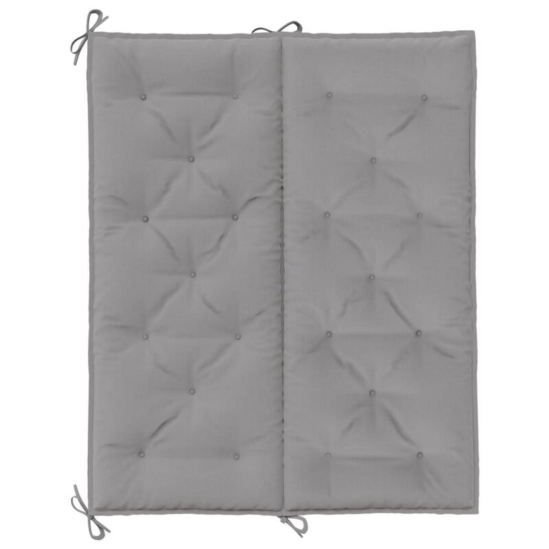Claire Outdoor Cushion for Bench, 47 Inch Light Gray Oxford Fabric - Benzara