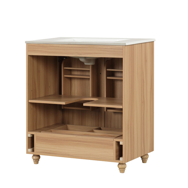 Merax Multi-functional Bathroom Vanity  Cabinet  Solid Wood
