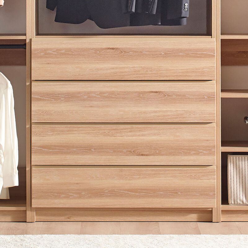 Prosper Oak Freestanding Walk in Wood Closet System