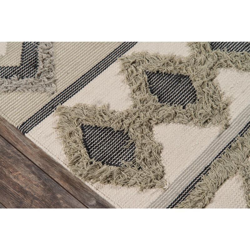 Novogratz Contemporary Rectangle Area Rug, Sage, 3' X 5'