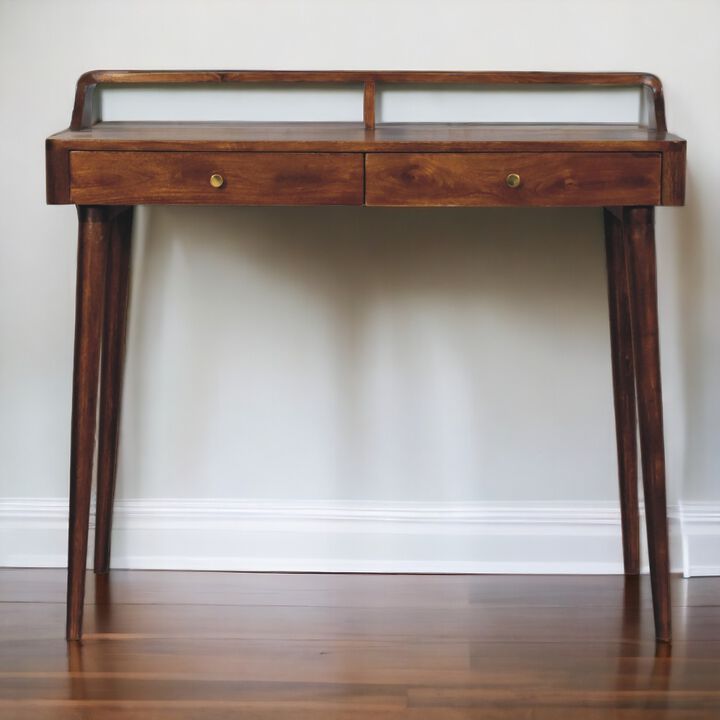 Artisan Furniture Solid Wood Elevated Chestnut Console Table