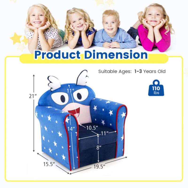 Hivvago Original Kids Sofa with Armrest and Thick Cushion