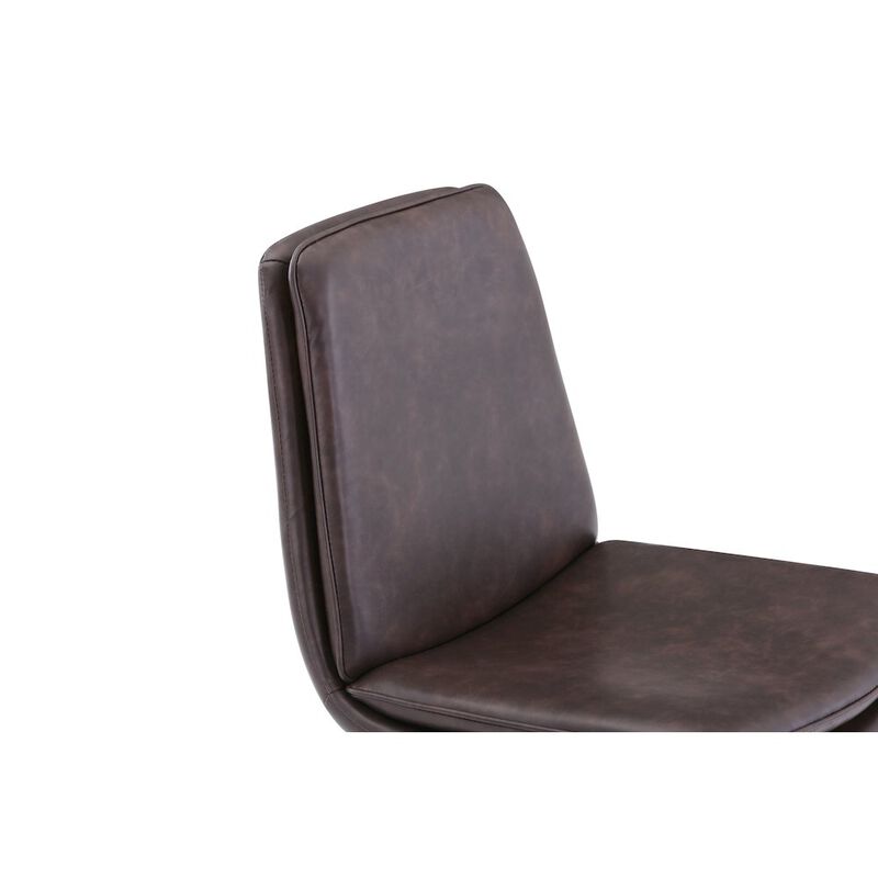 Jofran Draper Mid-Century Modern Upholstered Faux Leather Dining Chair (Set of 4)