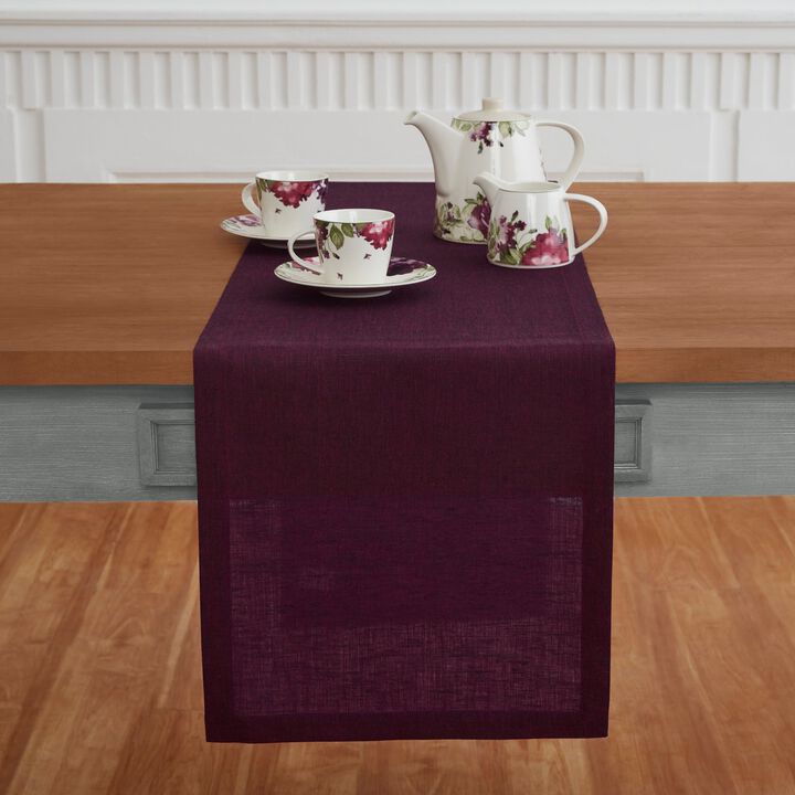 Solino Home 100% Pure Linen Table Runner | Athena for Thanksgiving, Christmas