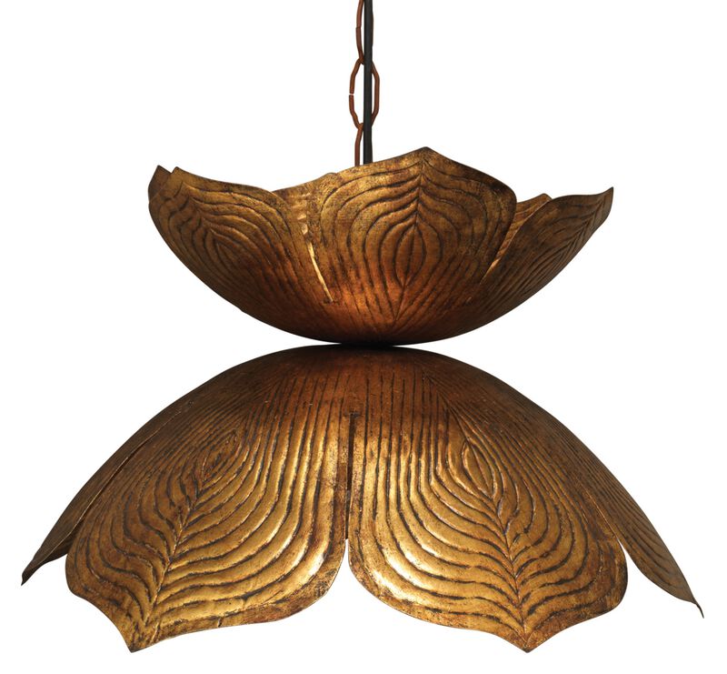 Flowering Lotus Iron Pendant