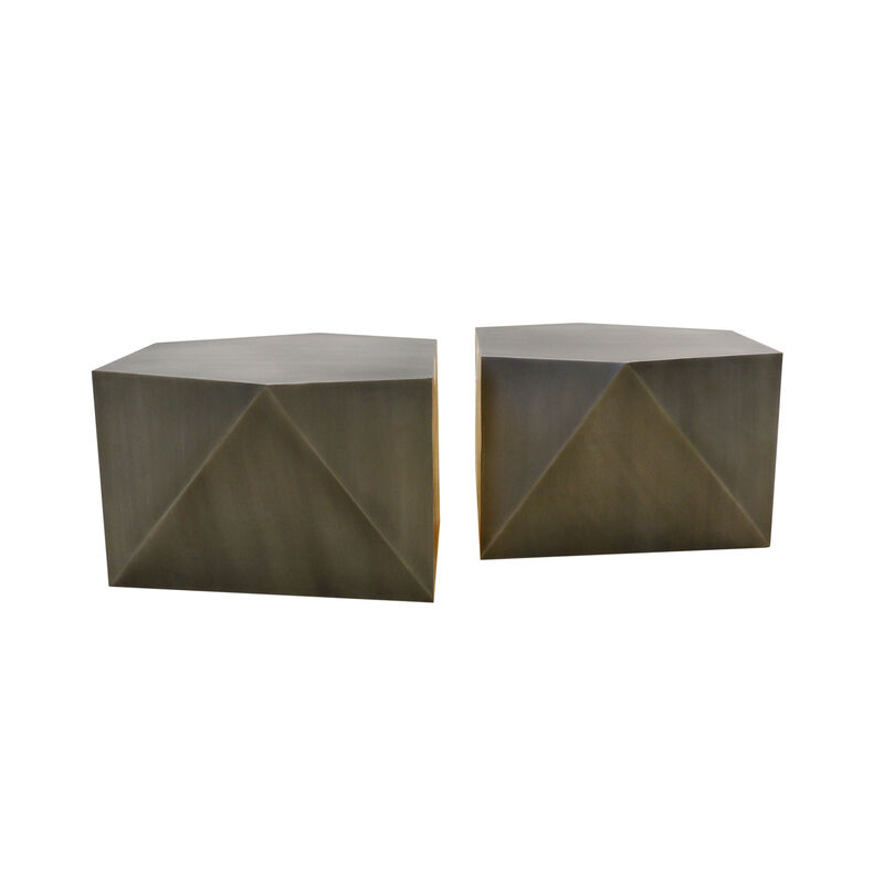 Pasargad Home Urban Chiz Style Coffee Table Set, Grey