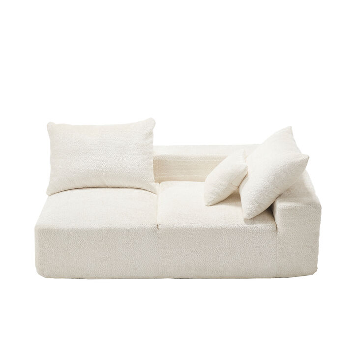 Merax Modern Deep Seat Chenille Fabric Sofa Couch