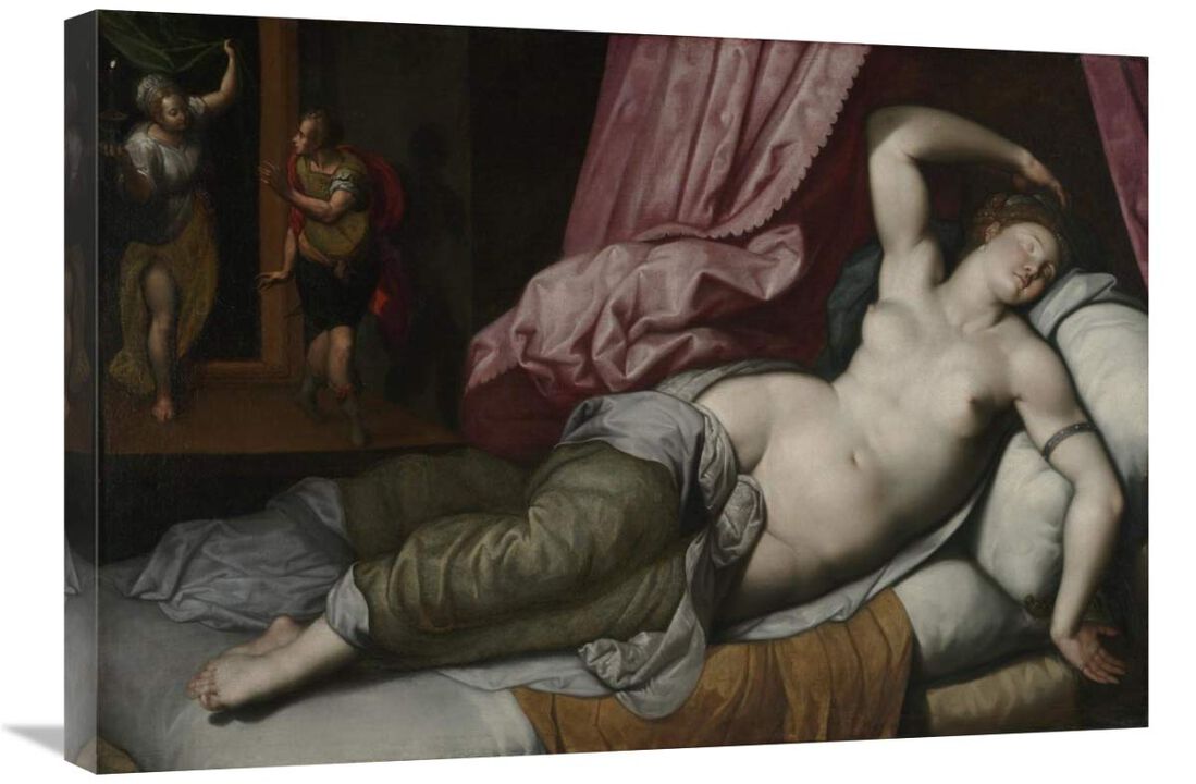 Paris Being Admitted to the Bedchamber of Helen-Canvas Art-30x20