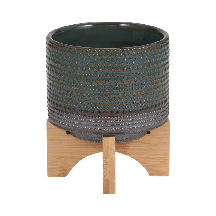 5" Dotted Planter W/Stand