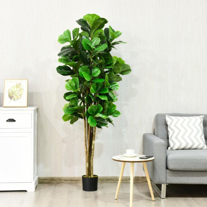 Hivvago 6-Feet Artificial Indoor-Outdoor Home Decorative Planter