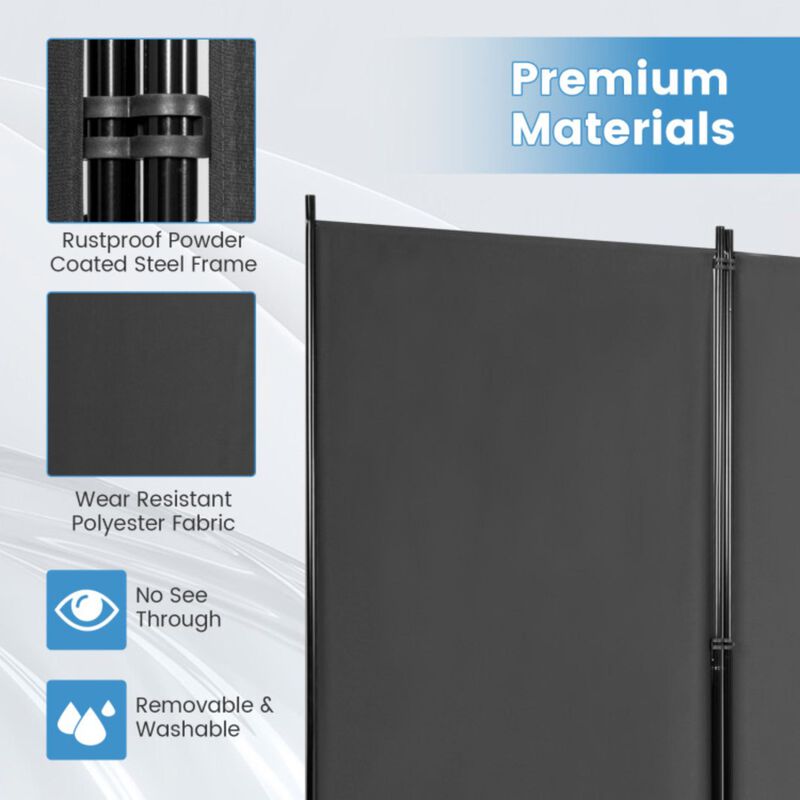 Hivvago 3-Panel Room Divider Folding Privacy Partition Screen for Office Room