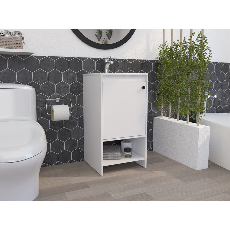 Westbury 1-Shelf Freestanding Vanity Cabinet White