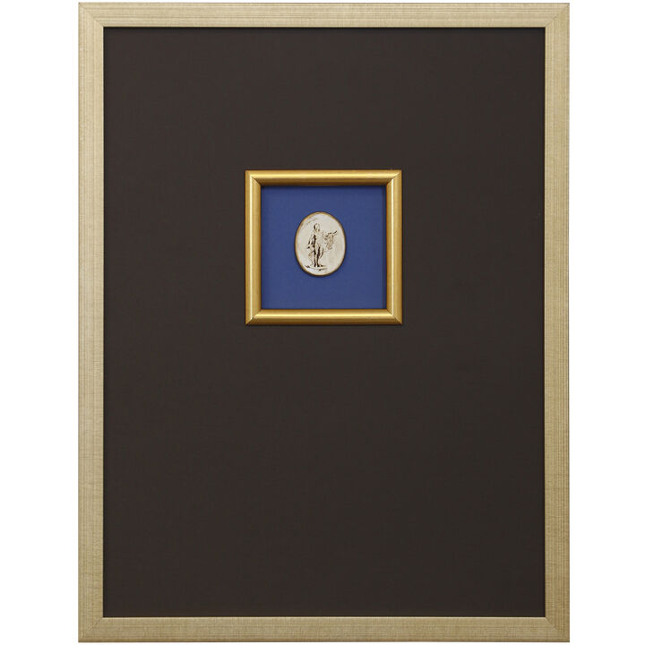 Oval Figure Medallion Framed Print