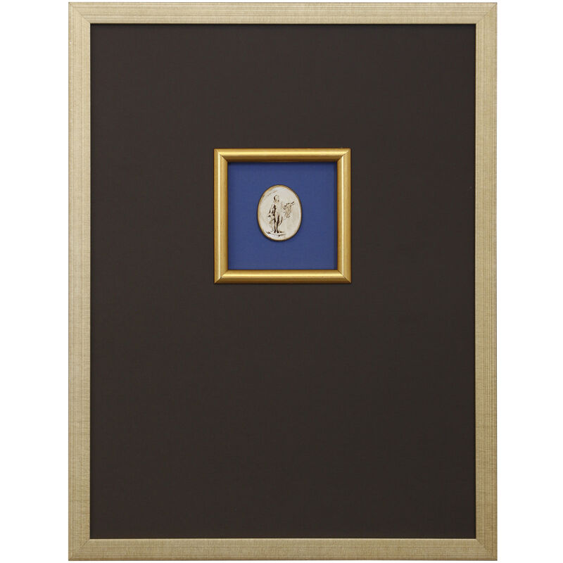 Oval Figure Medallion Framed Print