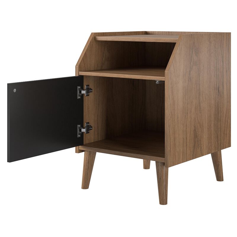 Magnolia End Table, Walnut/Black