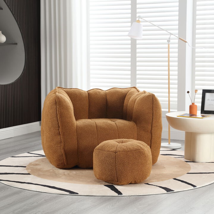 Merax Bean Bag Accent Sofa Chair with Footstool