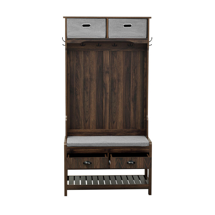 Merax Hall Tree with Bench and Shoes Storage
