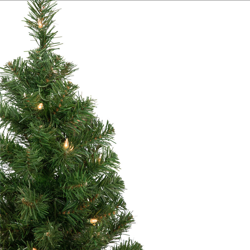 2' Pre-Lit Oakridge Noble Fir Artificial Christmas Tree  Clear Lights
