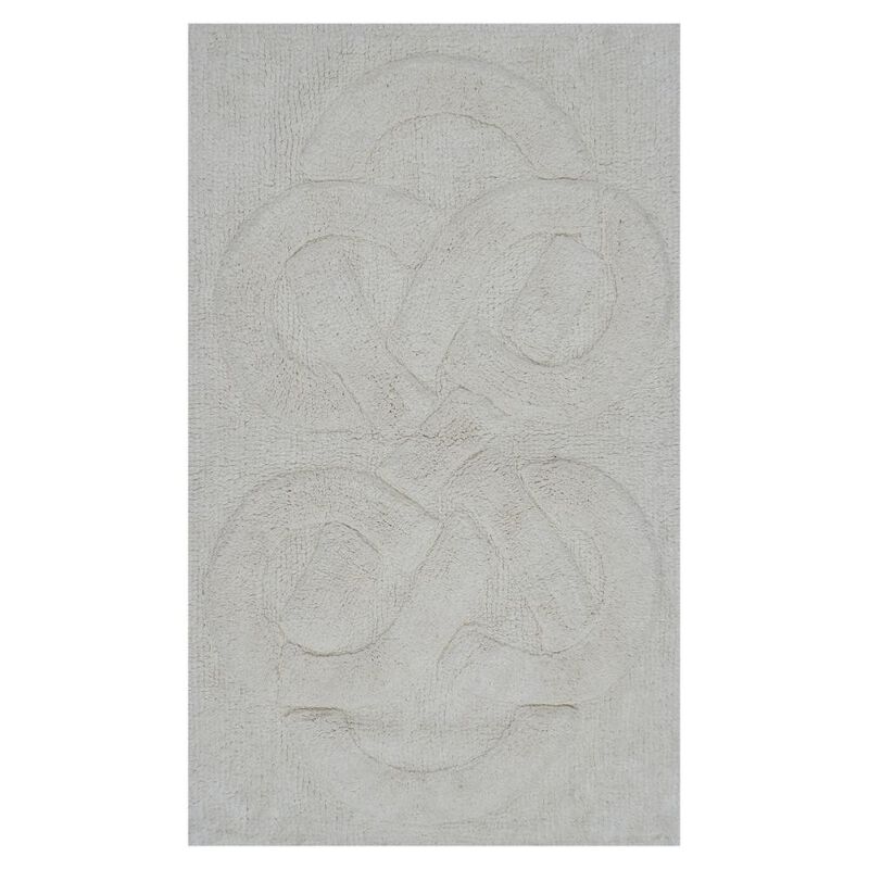 Knightsbridge Tuft Twisted 220 GSF Non Skid Back Bath Rug 21 x 34 - Ivory