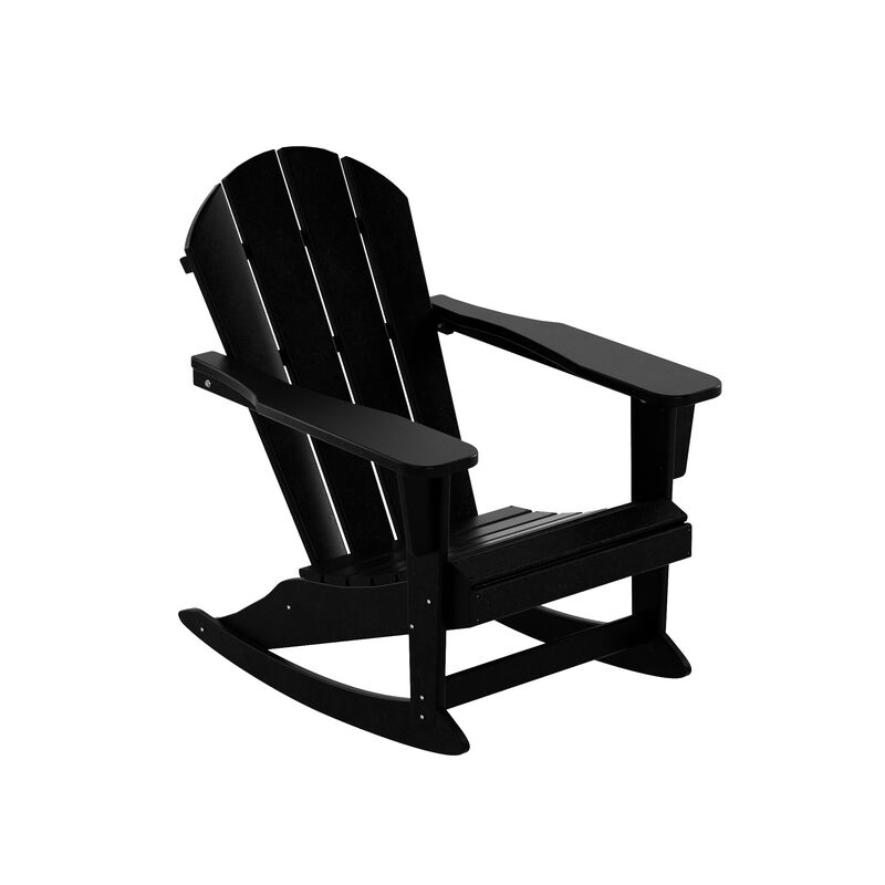 WestinTrends 3-Piece Outdoor Patio Rocking Adirondack Chairs with Side Table Set