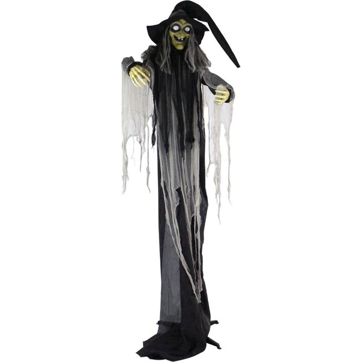 Haunted Hill Farm 9.5-FT Standing Witch, Animation, Lights, Sound