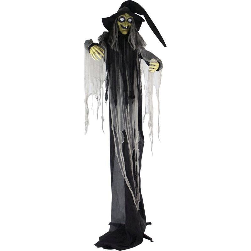 Haunted Hill Farm 9.5-FT Standing Witch, Animation, Lights, Sound