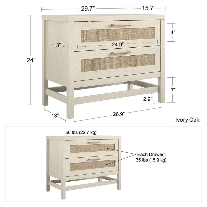Lennon 2 Drawer Nightstand