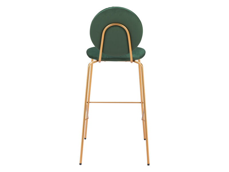 Odessa Barstool (Set of 2) Green & Gold