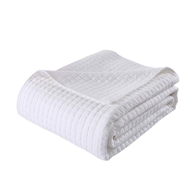 MarCielo White Cotton Quilt Set Bedspread Coverlet B33