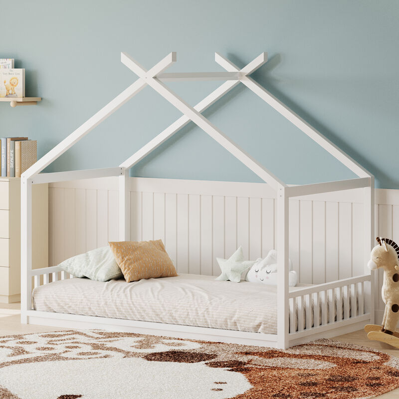 Merax Montessori Style House Floor Bed