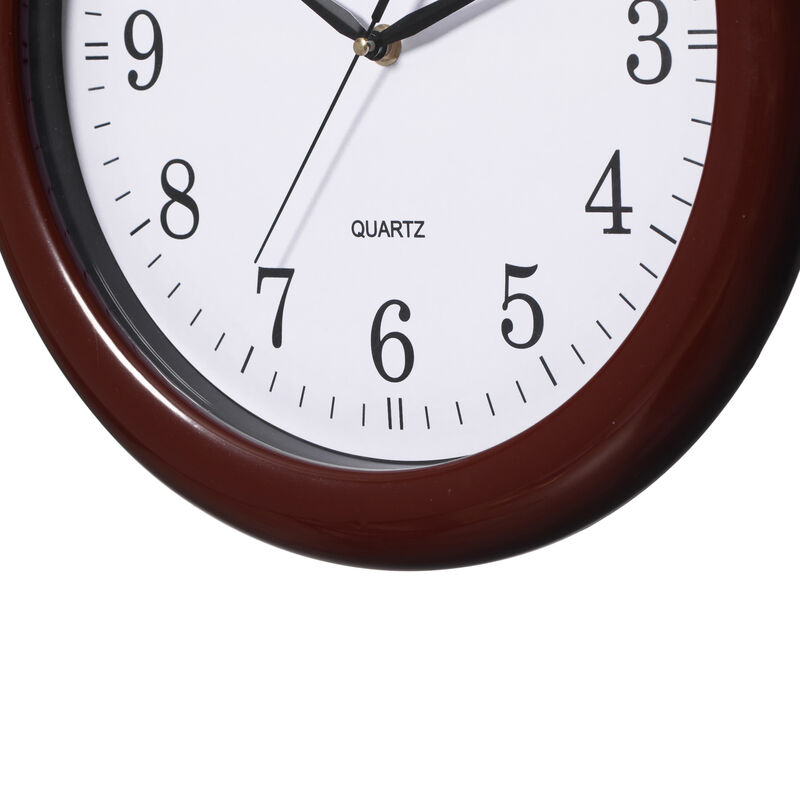 Set of 2 13.75 Inch Plastic White Round Silent, Non-Ticking Battery Operated Simple Modern Analog Wall Clock. Perfect for Office, Classroom, Living Room, Dining Room, Bed Room and Kitchen Wall Decor.