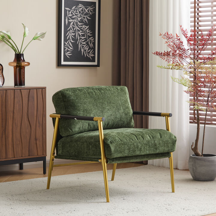 Merax Modern Accent Chair with Plush Cushions