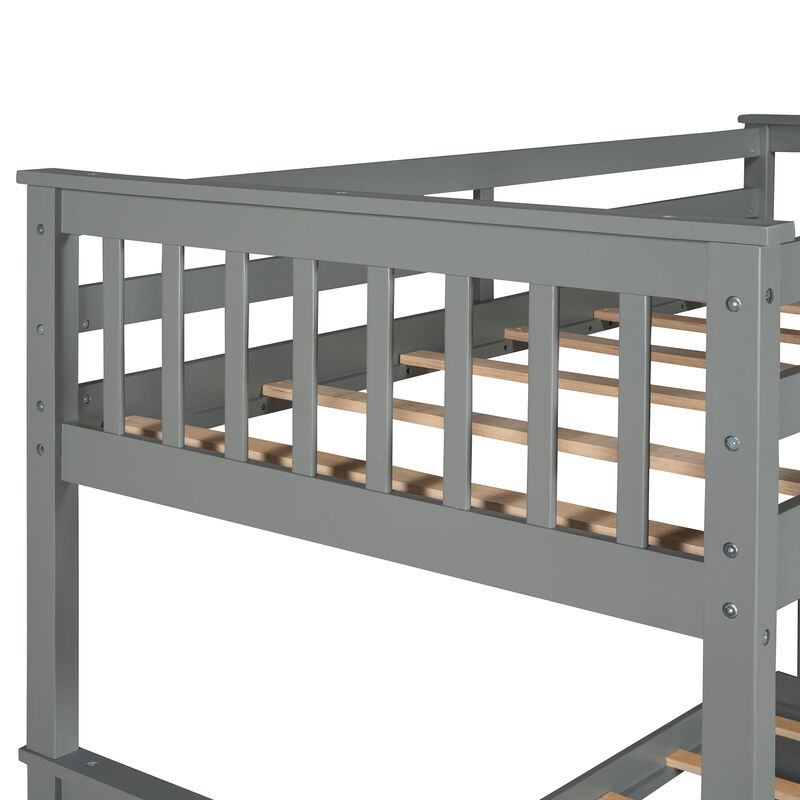 Merax Bunk Bed with Ladders and 2 Storage Drawers