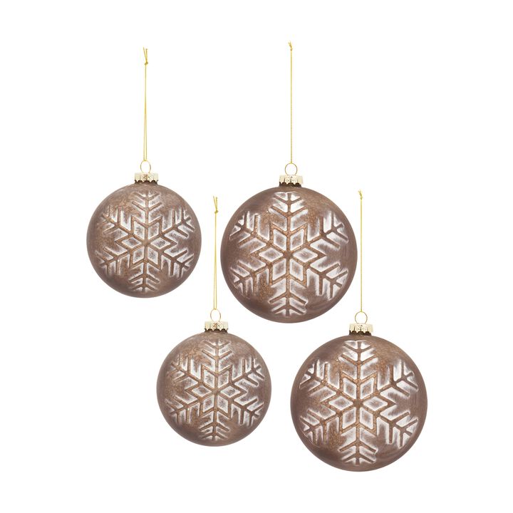 Ball Christmas Ornament for Holiday Tree Decoration (Set of 4)